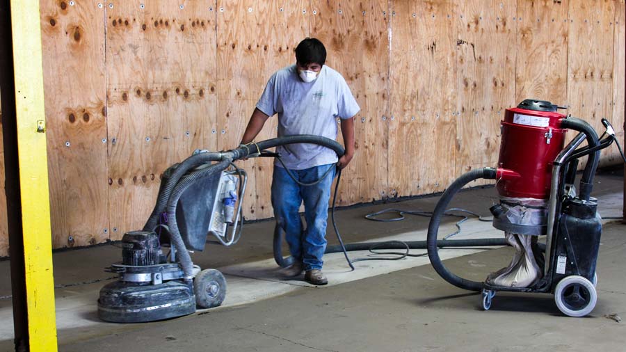Grinding concrete in compliance with OSHA silica rules