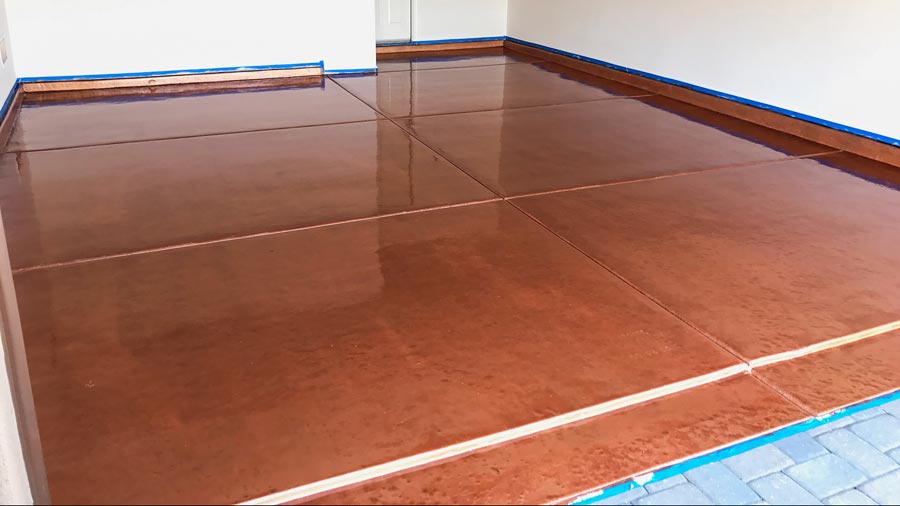 Copper Metallic Epoxy Garage Floor Coating
