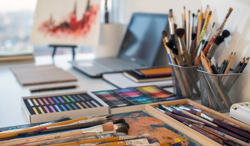 Art studio in garage