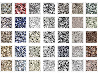 Flooring Color Chips and Flakes